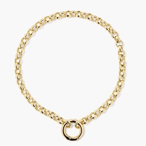 MEJURI 14K GOLD ROLO CHAIN CHARM BRACELET 6"